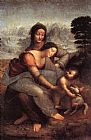 Anne Canvas Paintings - The Virgin and Child With St Anne